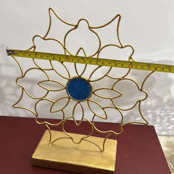 Gold and Blue Decorative Art Piece - Picture 4 of 4